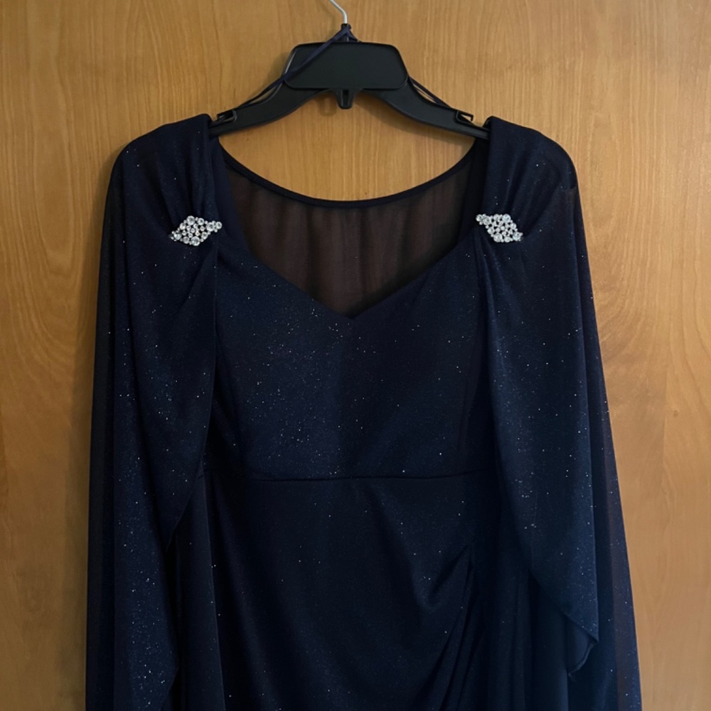 R&M Richards Sleeveless Navy Mother Of The Bride Dress NWT